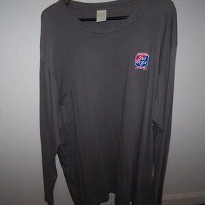 Old Style Chicago Beer Embroidered Logo Gray Cotton Long Sleeve 2XL Tee Shirt